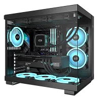 Корпус без блока питания/ Case PCCooler C3T500 ARGB BK, Midi-Tower, TG, 6x120mm ARGB, 1xUSB-C 3.1 + 2xUSB-A 3.0, ATX, mATX, mITX Black