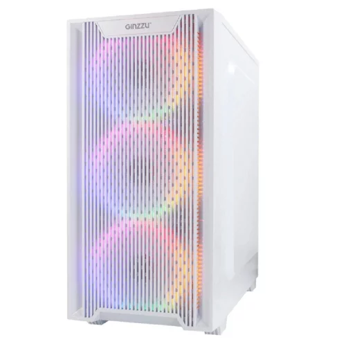 Ginzzu CL660 mATX FAN 4*12FRGB передняя панель Решетка Белый фото 2