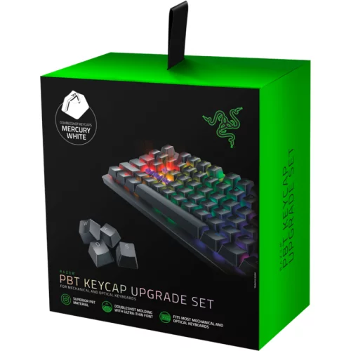 Кейкапы для клавиатуры Razer PBT Keycap Upgrade Set - Mercury White/ Razer PBT Keycap Upgrade Set - Mercury White (RC21-01490200-R3M1)
