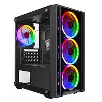 Ginzzu CL610 mATX FAN 4*12FRGB Белый Ginzzu CL610 mATX FAN 4*12FRGB Белый