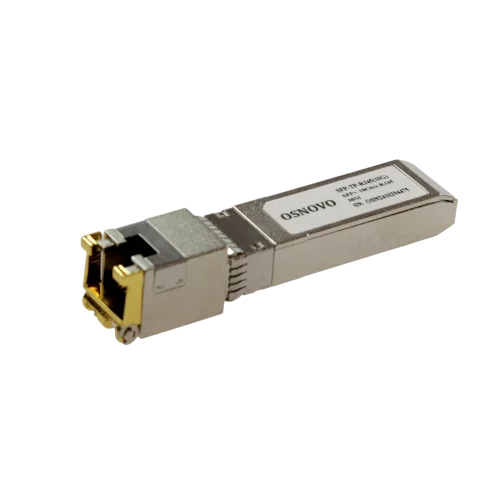 Oптический SFP модуль OSNOVO SFP-TP-RJ45(10G) SFP модуль 10G Ethernet с разъемом RJ45. Скорость 10 Гбит/с. Расстояние передачи - 30 м. Размеры (ШхВхГ): 13,8x13,7x68мм. Рабочая температура: 0…+70°С.