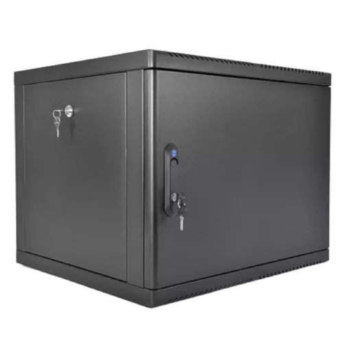 ЦМО Шкаф телекоммуникационный настенный разборный 9U (600 x 650) съемные стенки, дверь стекло, цвет черный (ШРН-М-9.650-9005)