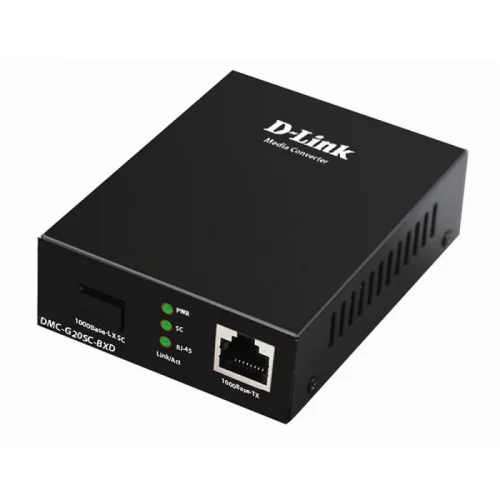 DMC-G20SC-BXD/ A1A WDM медиаконвертер с 1 портом 100/ 1000Base-T и 1 портом 1000Base-LX с разъемом SC "(Тx: 1550 нм (DMC-G20SC-BXD/A1A)