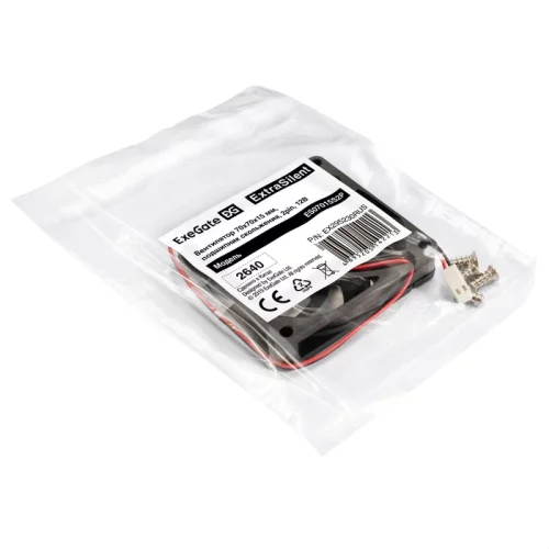 Exegate EX295230RUS Вентилятор 12В DC ExeGate ExtraSilent ES07015S2P (70x70x15 мм, Sleeve bearing (подшипник скольжения), 2pin, 2000RPM, 18dBA) фото 5