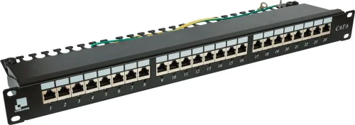 Патч-панель Патч-панель LANMASTER 24 порта с индикаторами, STP, кат.6, 1U (LAN-PPI24S6)