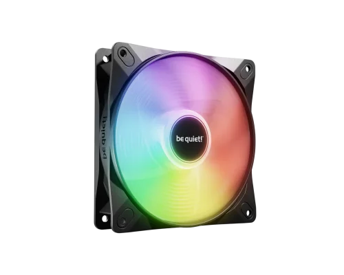 Кулер для корпуса/ Case Cooler be quiet! LIGHT WINGS LX 120mm PWM Reverse (120x120x25mm, 4-pin PWM, ARGB, 48.8CFM, 28.5dBA, 1500RPM, Black) (BL132)