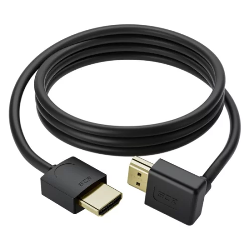 GCR Кабель SLIM 3.0m HDMI 2.0, М верхний угол / М, черный, HDR 4:2:0, Ultra HD, 4K 60 fps 60Hz, 3D, AUDIO, 18.0 Гбит/ с, GCR-55800