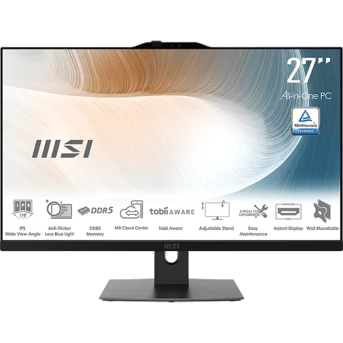 Моноблок Modern AM242P 1MA-2435XRU 23.8(1920x1080 IPS)/ Intel Core 3 100U(1.2Ghz)/ 16384Mb/ 500SSDGb/ noDVD/ Int:Intel® Graphics/ Cam/ BT/ WiFi/ war 1y/ 4.65kg/ Black/ noOS + Wireless KB+M (9S6-AE0731-2435)