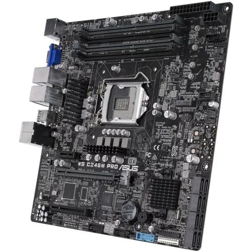 Материнская плата ASUS WS C246M PRO/ SE 1х LGA 1151, C246, DIMM, 4х DDR4, 8х SATA3, 2х USB 2.0, 2х USB 3.0, 2х USB 3.1, 2xGb Lan, 1х Display Port, 1х D-Sub (VGA) mATX (90SW00F0-M0EAY0) фото 3