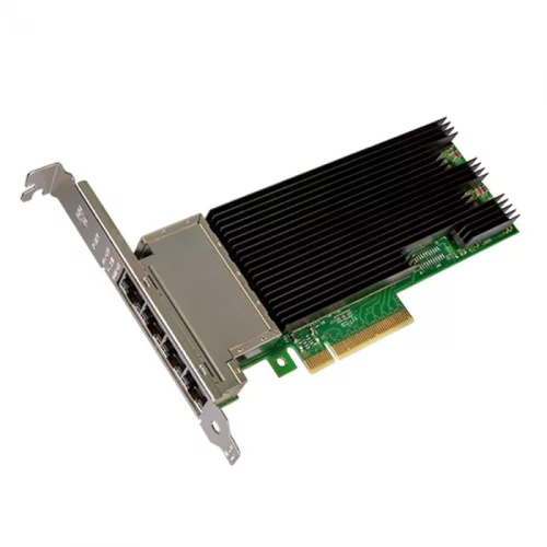 Intel® Ethernet Converged Network Adapter X710-T4 4x RJ45 port 10GbE/1GbE, PCI-E v3 x8, iSCSI, NFS, VMDq. PCI-SIG* SR-IOV, w/o RDMA, Low Profile {5} (086837) (X710T4BLK)
