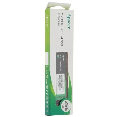 Apacer SSD AS2280P4U 256Gb M.2 2280 PCIe Gen3x4, R3500/ W1200 Mb/ s, 3D NAND, MTBF 1.8M, NVMe, 170TBW, (AP256GAS2280P4U-1) фото 3