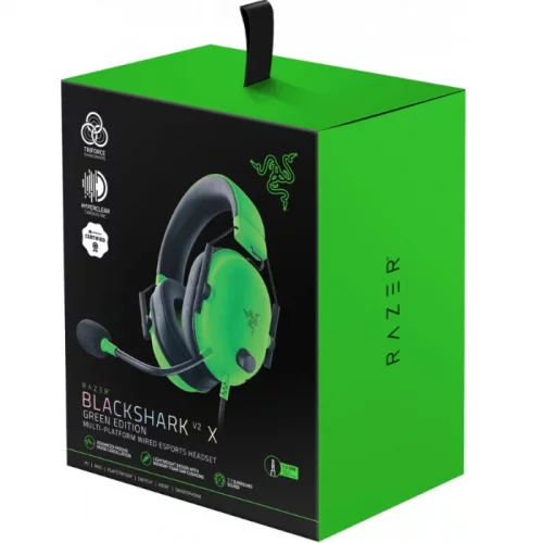 Гарнитура Razer Blackshark V2 X Green, Wired, 7.1, mini-Jack 3.5 мм, 1.3 m (RZ04-03240600-R3M1) фото 4