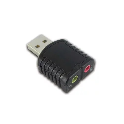 Контроллер Speed Dragon Звуковая карта FG-UAU02D-1AB-BU01 Tiny USB Stereo Sound Adapter (24bit 96kHz), SSS1700 black case, Bulk packing