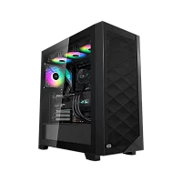 Корпус без блока питания/ Case PCCooler C3D510 BK ARGB, Midi-Tower, TG, Mesh, 3x120mm ARGB, 2xUSB-A 3.0, E-ATX, ATX, mATX, mITX Black