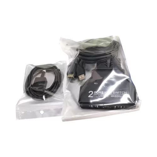 ORIENT HS21HC, HDMI KVM переключатель на 2 устройства, порты HDMI + 2xUSB (клавиатура+мышь) + 2xUSB 2.0, поддержка 4K@60Hz, встроенные кабели 2xHDMI+2xUSB2.0 1.2 метра, (33330) фото 3