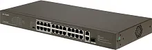 IP-COM F1126P-24-250W Коммутатор неуправляемый PoE, 26 портов, 26x100 Мбит/ с, 2x1 Гбит/ с, SFP 1x1 Гбит/ с, PoE 24х30 Вт