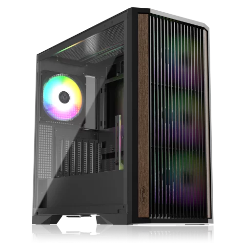 Корпус без блока питания/ Case Raijintek AGOS MAX-MS4, Midi-Tower, TG, 4x140mm ARGB, 2xUSB 3.0 + 1xUSB Type-C, E-ATX, ATX, mATX, mITX Black (0R20B00261)