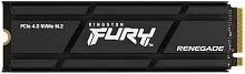 Твердотельный накопитель/ Kingston SSD Fury Renegade, 1000GB, M.2(22x80mm), NVMe, PCIe 4.0 x4, 3D TLC, R/W 7300/6000MB/s, IOPs 900 000/1 000 000, DRAM buffer 1024MB, TBW 1000, DWPD 0.55, with Heat Spreader (12 ме (SFYRSK/1000G)