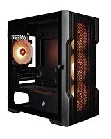 1STPLAYER Корпус TRILOBITE T3 Black / mATX, TG / 4x 120mm LED fans inc. / T3-BK-4F1