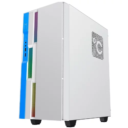 GameMax Корпус Brufen C3 WB без БП, MidiT, ATX, Бело-гол, Зак. стекл., USB 3.0, 1*120; 1*140мм вент.