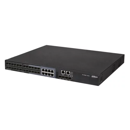 *Коммутатор Dahua DH-S5500-24GF4XF-E 28-портовый управляемый коммутатор, уровень L2+Порты: 16 SFP 1000Мбит/ с, 8 комбинированных SFP/ RJ45 1000Мбит/ с, 4 SFP+ 10Гбит/ с (uplink), питание: 100~240В(AC), грозозащита: до 2кВ (DH-S5500-24GF4XF-E)