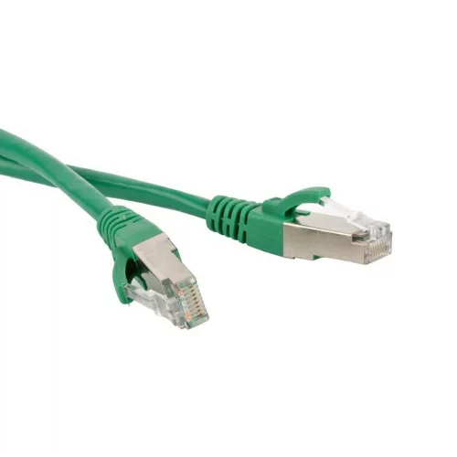 Кабельная сборка Hyperline PC-LPM-STP-RJ45-RJ45-C5e-1.5M-LSZH-GN Патч-корд F/ UTP, экранированный, Cat.5е (100% Fluke Component Tested), LSZH, 1.5 м, зеленый
