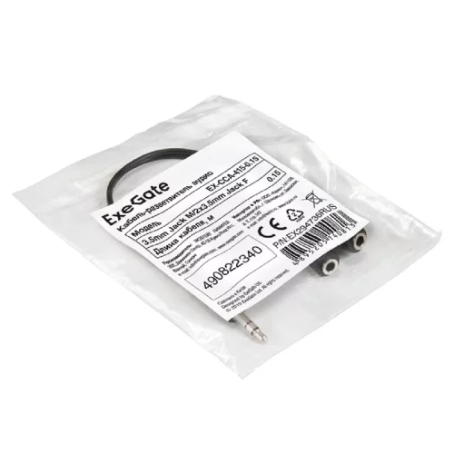 Exegate EX294736RUS Кабель-разветвитель аудио ExeGate EX-CCA-415-0.15 (3.5mm Jack M/2x3.5mm Jack F, 0,15м) фото 2