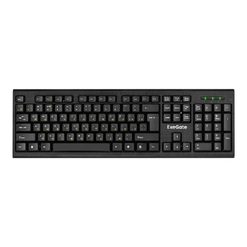 Exegate EX298912RUS Комплект ExeGate Professional Standard Combo MK170 (клавиатура влагозащищенная 104кл. + мышь оптическая 1200dpi, 3 кнопки и колесо прокрутки, длина кабелей 1,5м; USB, черный, RTL) фото 2