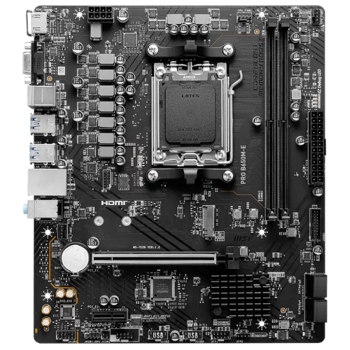 Материнская плата MSI PRO B650M-E B650, AM5, 2*DDR5, 1*PCIEx16, 1*PCIEx1, 1*M.2, 6*USB3.2Gen1, 6*USB2.0, 4*SATA3.0, 1G, VGA, HDMI, M-ATX, RTL фото 2