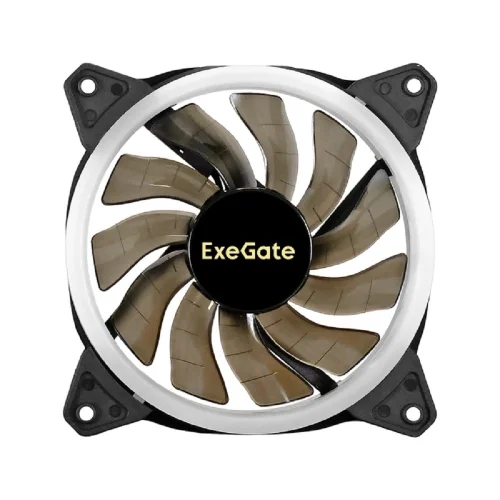 Exegate EX295973RUS Вентилятор 12В DC с подсветкой ExeGate EX12025H6PSR-PWM.ARGB (120x120x25 мм, Hydraulic bearing (гидродинамический), 6pin, 1200RPM, ARGB подсветка, 33dBA) фото 2