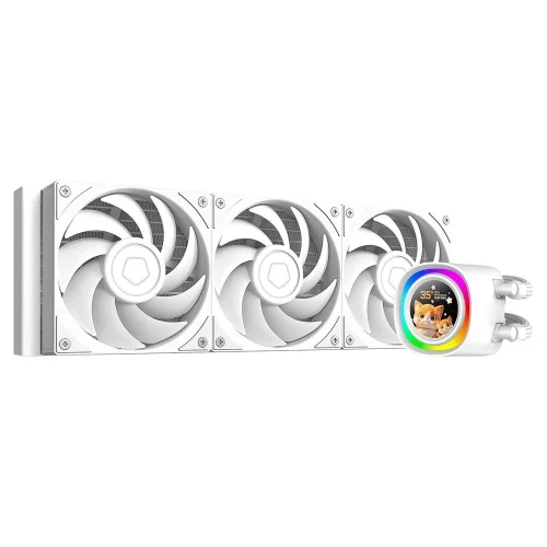Вентилятор для процессора ID-COOLING FX360 LCD PE WHITE (жидк. охл., 3x120mm, Al, PWM 2450rpm, 34.3 dB, 4 pin, 350Wt, LCD) (FX360 LCD PE WHITE)