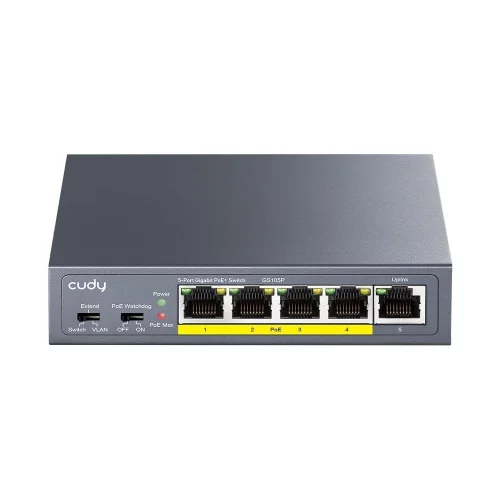 Коммутатор CUDY 5-Port Gigabit PoE+ Switch 36W (GS105P)
