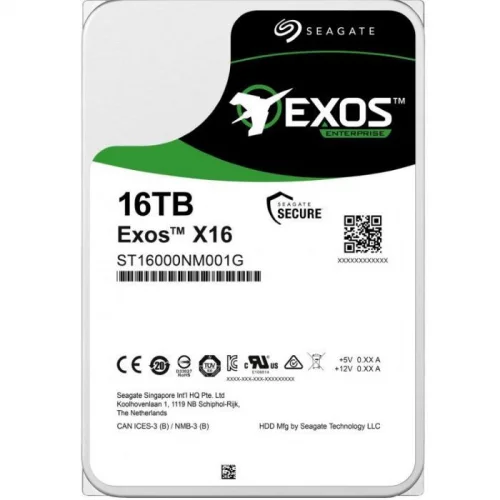 Жесткий диск/ HDD Seagate SATA 16Tb Exos X16 6Gb/s 7200 256Mb 1 year warranty (replacement ST16000NM000J, WUH721816ALE6L4) (ST16000NM001G)