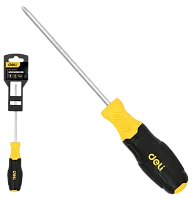 Крестовая отвертка Deli DL633150N PH0x150мм сталь Cr-V, двухкомпонентная прорезиненная рукоять