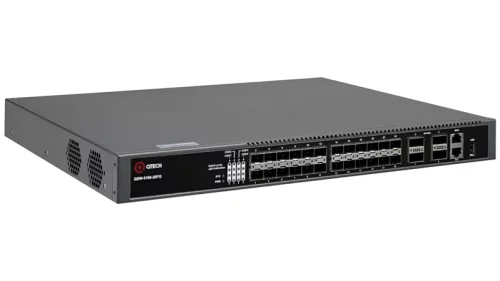 QTECH Управляемый стекируемый коммутатор уровня L3, 24 порта 10GE SFP+, 4 порта 40GE/100GE QSFP28, 2 сменных БП (поставляются отдельно), разъем пита? (QSW-5100-28FQ)