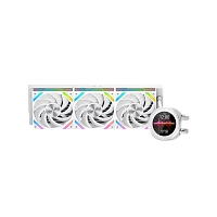 Водяное охлаждение для процессора/ Water Cooling System SAMA Q60 White (360mm, LED temp., White, ARGB/ Fans: 3x120mm, 86CFM, 30dBA, 2600RPM/ Pump height 64mm, 30dBA, 2800RPM, Rad thickness 27mm/ S: 18 (Q60-WHWANNO3-G)
