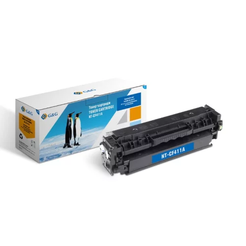 Тонер-картридж G&G NT-CF411A голубой 2300 страницы для HP LJ M452DW/ DN/ NW M477FDW/ M477FDN/ M477FNW