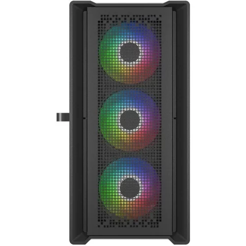 Powercase ByteFlow Micro Black, Tempered Glass, 4х 120mm ARGB fans, ARGB HUB, чёрный, mATX (CAMBFB-A4) фото 3