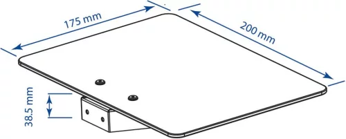 Кронштейн-подставка для DVD и AV систем Kromax MICRO-MONO черный макс.5кг настенный (26026) фото 2
