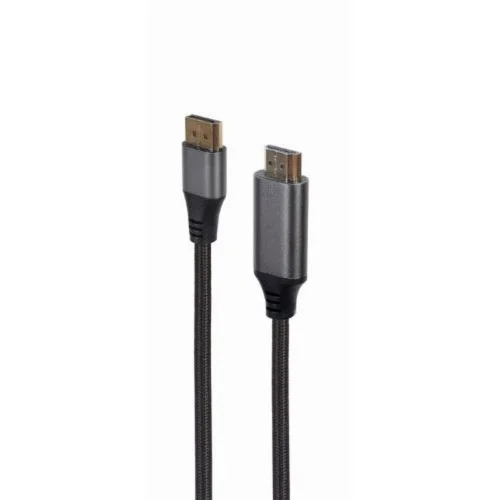 Кабель DisplayPort-HDMI Cablexpert, 4K, 1.8м, 20M/ 19M, черный, экран, пакет (CC-DP-HDMI-4K-6)
