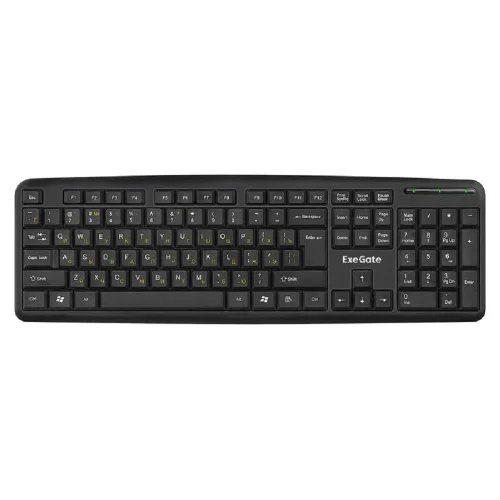Exegate EX299547RUS Клавиатура ExeGate Professional Standard LY-331S (USB, полноразмерная, влагозащищенная, 104кл., Enter большой, длина кабеля 1,7м, черная, RTL)