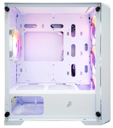 1STPLAYER TRILOBITE T5 White / mATX, TG / 4x120mm LED fans inc. / T5-WH-4F1-W фото 3