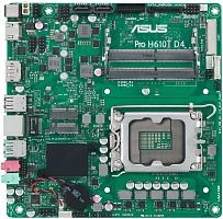 Материнская плата ASUS PRO H610T D4-CSM, LGA1700, H610, 2*DDR4, DP,HDMI, SATA 6.0, M.2, USB 3.2*2, USB 2.0*2, mITX; 90MB1AM0-M0EAYC