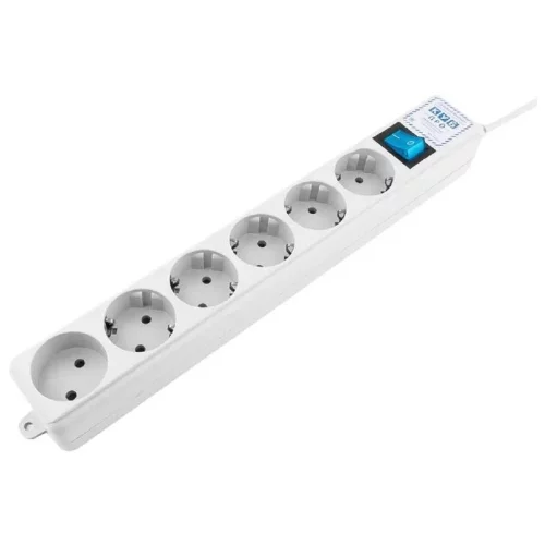 PowerCube PRO Фильтр-удлинитель (SPL(5+1)-16B-P-3М) 3.0 м, 6 розеток, 16А/ 3,5кВт, LC контур - подавление В/ Ч помех