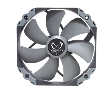 Кулер для корпуса/ Case Cooler Scythe Kaze Flex 140 (140x140x27mm, 4-pin PWM, 100.8CFM, 26.45dBA, 1800RPM, Gray) (KF1425FD18-P)