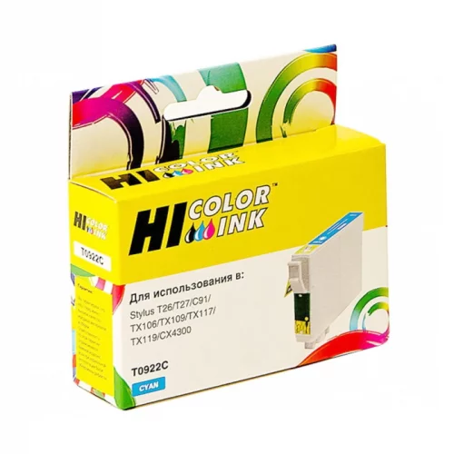 Картридж струйный Hi-Black HB-T0922 голубой для Epson Stylus C91/ CX4300/ T26/ TX106/ 109 (996351711)