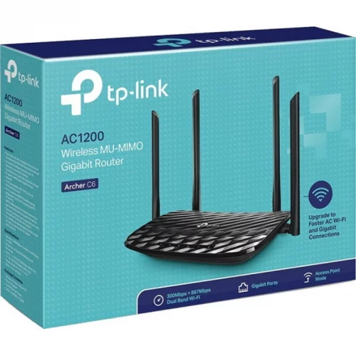 Маршрутизатор/ AC1300 V2 MUMIMO WiFi Gigabit Router (ARCHER C6) фото 4