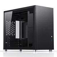 Корпус без блока питания/ JONSBO D30, Mini-Tower, TG, no fan, 1xUSB-A 3.2 + 1xUSB-C 3.2, mATX, mDTX, mITX Black (D30 BLACK)