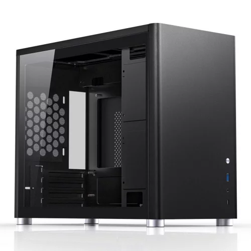 Корпус без блока питания/ JONSBO D30, Mini-Tower, TG, no fan, 1xUSB-A 3.2 + 1xUSB-C 3.2, mATX, mDTX, mITX Black (D30 BLACK)