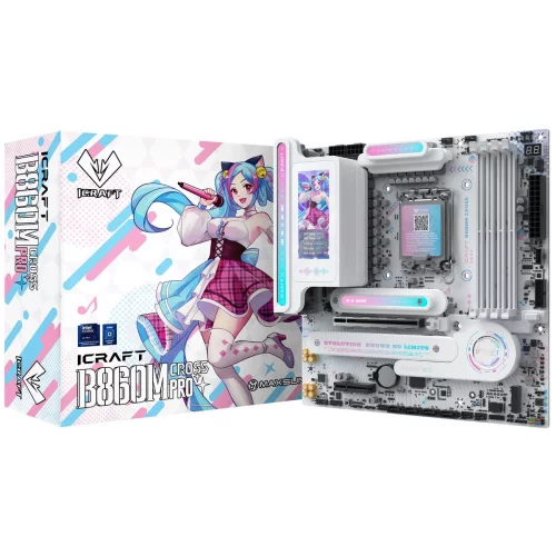 Материнская плата MAXSUN MS-iCraft 860M CROSS, LGA1851, B860, 4*DDR5, 4*SATA3, 2*M.2, USB 3.2, USB 2.0, Type-C, 1*PCIEx16, 1*PCIex4, HDMI+DP, mATX фото 4